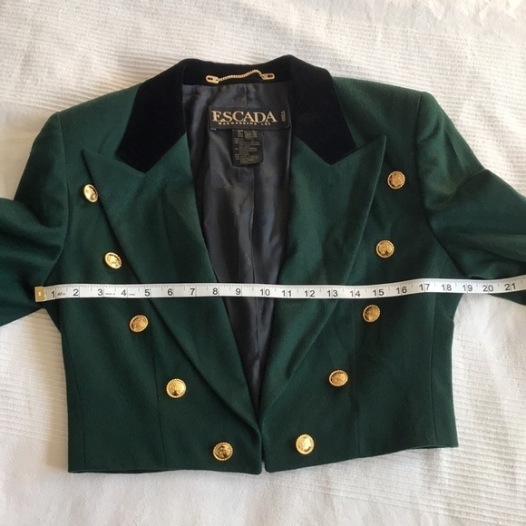 𝅺vintage Escada by Margaretha Ley Short Waist Jacket EU 34 - Picture 10 of 13